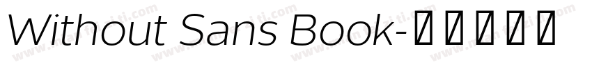 Without Sans Book字体转换